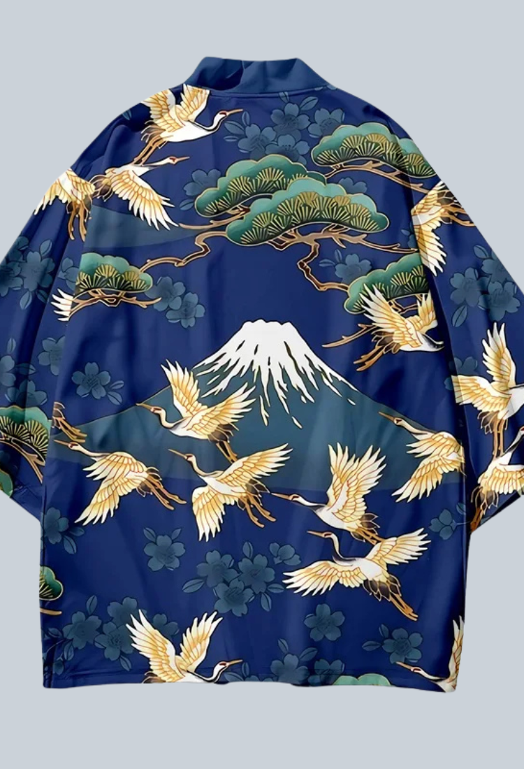 VESTE KIMONO FEMME BLEU | MISHIMA