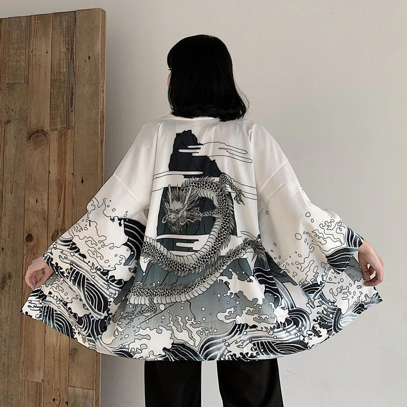 VESTE KIMONO FEMME BLANCHE | TSUBATA