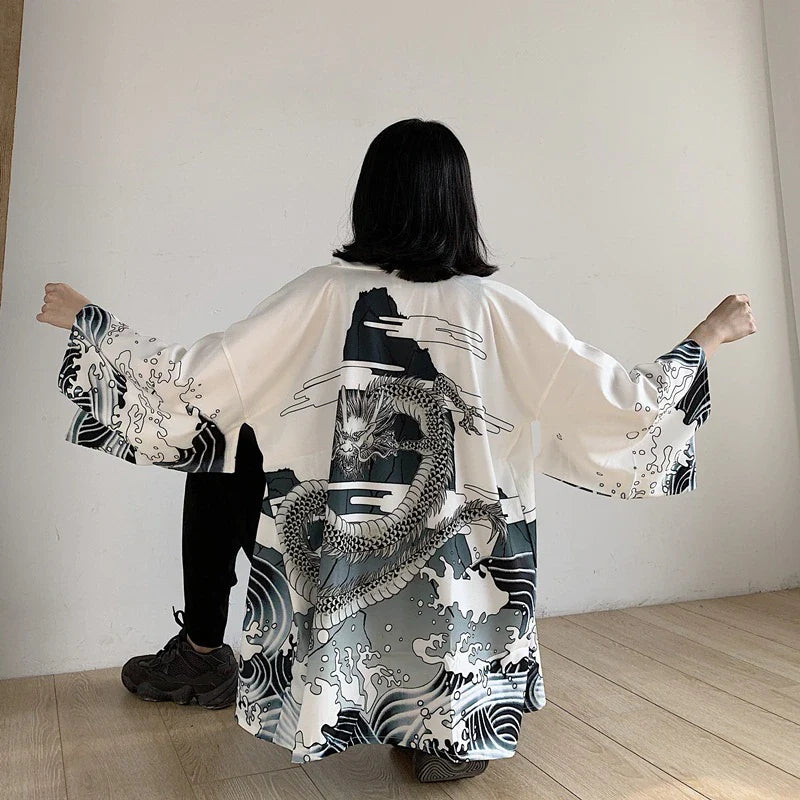 VESTE KIMONO FEMME BLANCHE | TSUBATA
