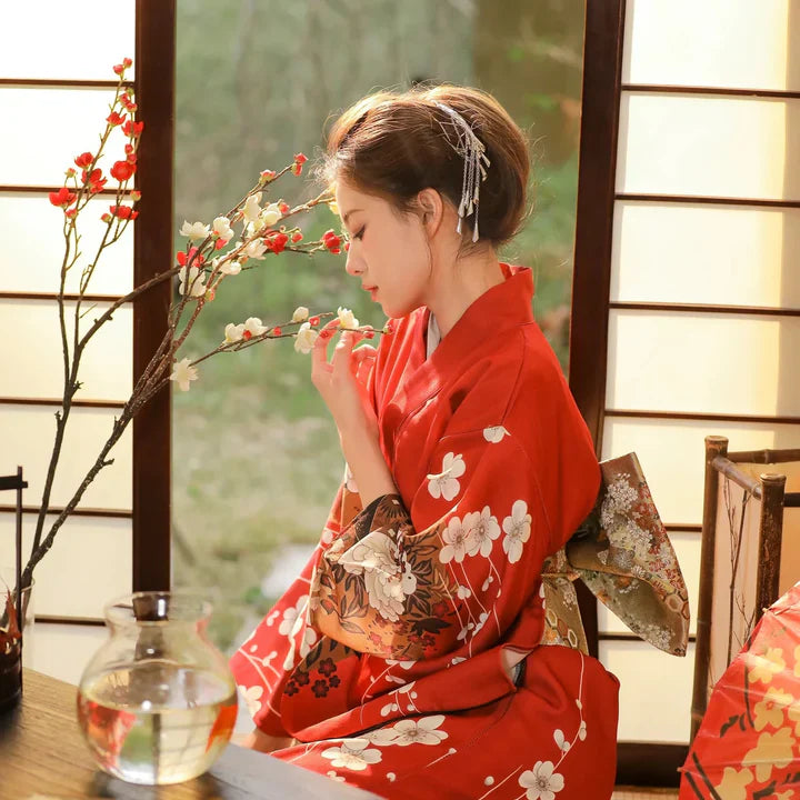 Kimono japonais femme motif traditionnel | nagiso