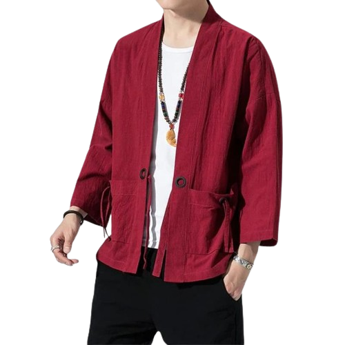 Kimono rouge homme | koshimizu