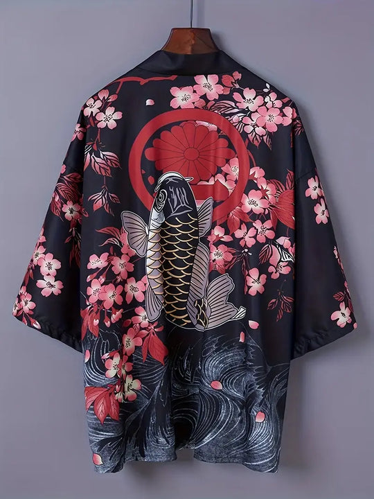 VESTE KIMONO FEMME FLEURIE | IKARUGA