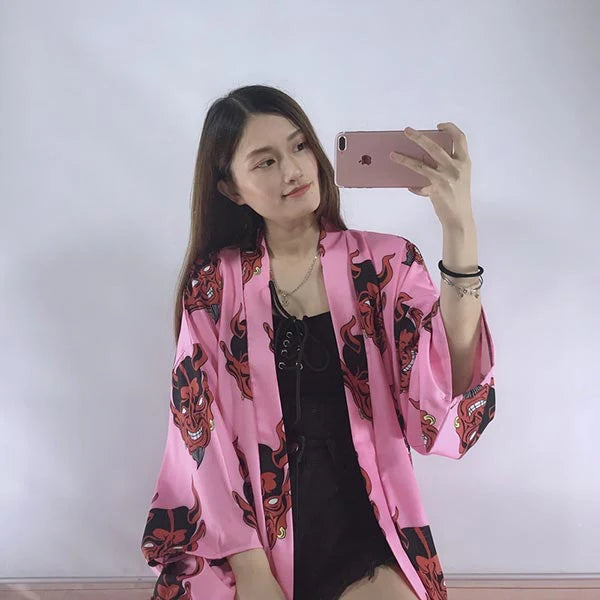 VESTE KIMONO FEMME ROSE | JOYO