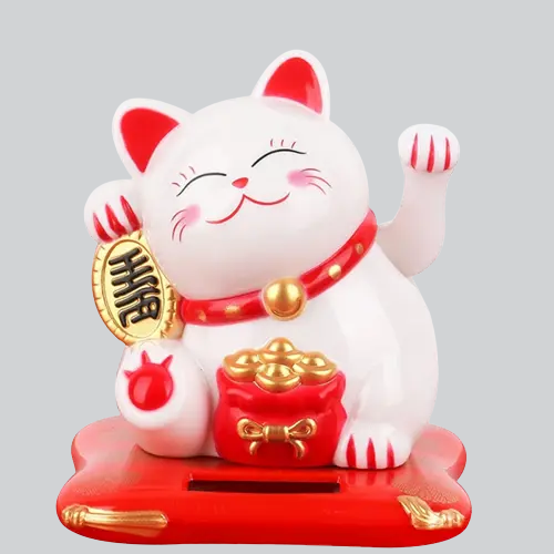 Maneki Neko Japonais | Blanc Solaire