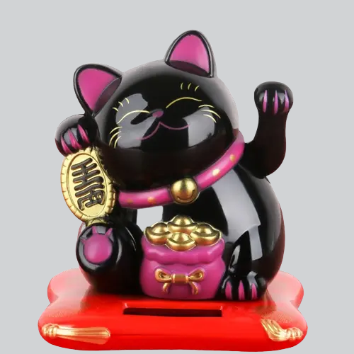 Maneki Neko Noir | Noir Céramique