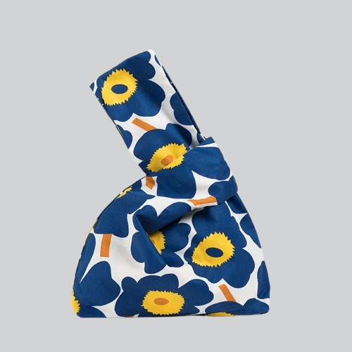 Knot Bag | Bleu Fleur Jaune