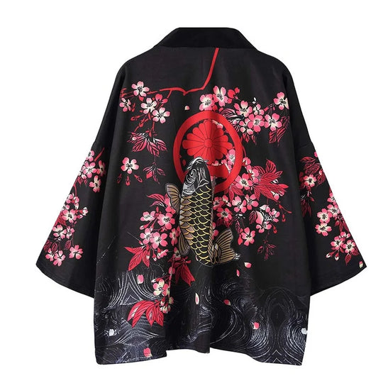 VESTE KIMONO FEMME FLEURIE | IKARUGA