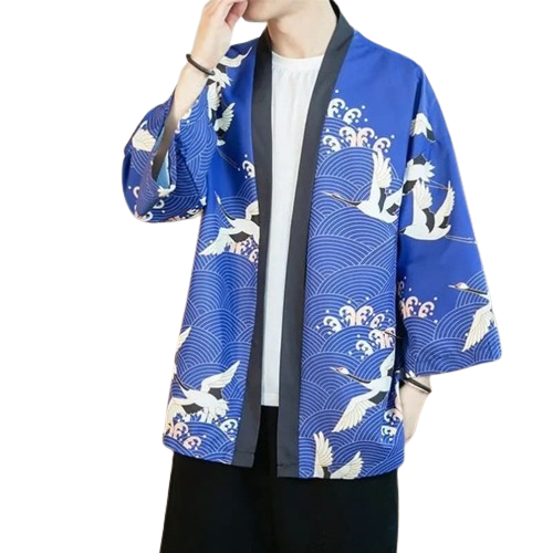 Veste Kimono "Grue Japonaise" | NAGORIE