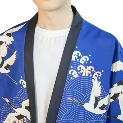 Veste Kimono "Grue Japonaise" | NAGORIE