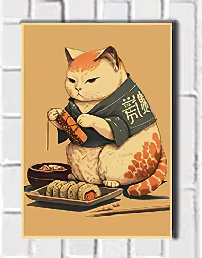 Affiche Japonaise | Chat Design