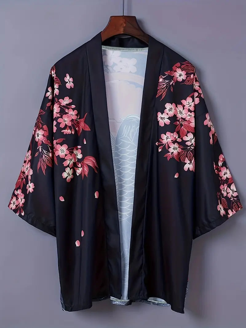 VESTE KIMONO FEMME FLEURIE | IKARUGA