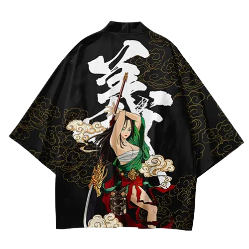 Haori Green style kimono
