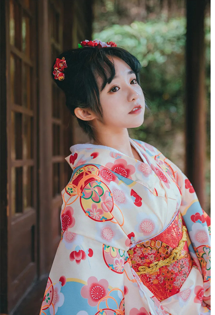 Kimono japonais femme long | kanegasaki