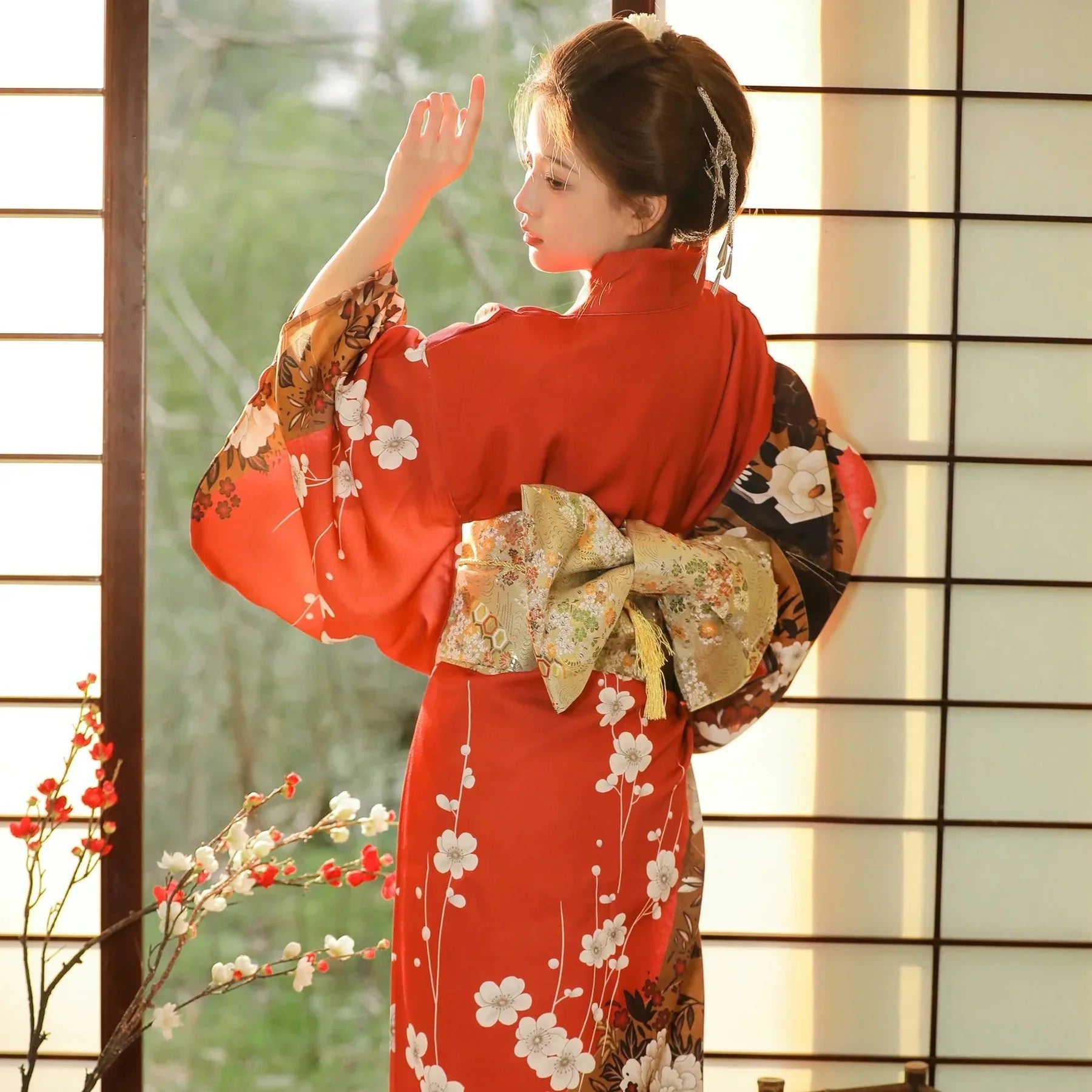 Kimono japonais femme motif traditionnel | nagiso