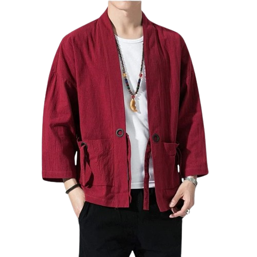 Kimono rouge homme | koshimizu