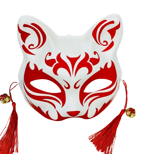 Masque Culture Japonaise kitsune rouge
