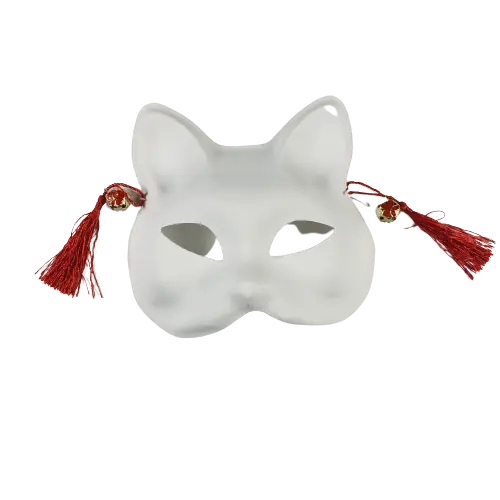Masque Japonais Blanc Elégant 