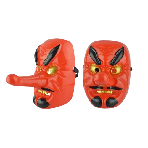 Masque Japonais Tengu deux face