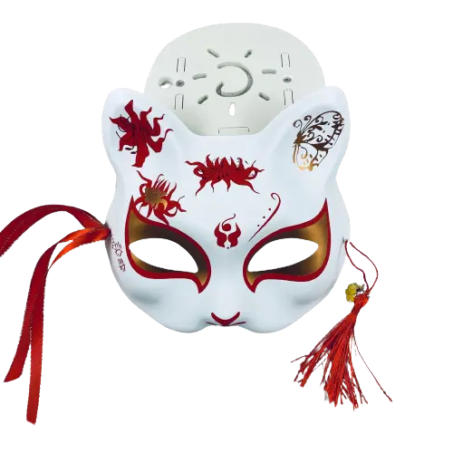 Masque Mural Japonais blanc kitsune