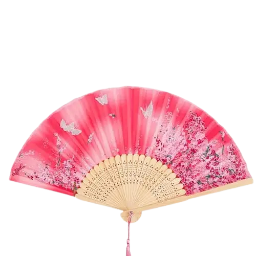 Motif Eventail Japonais rose japonais traditionel