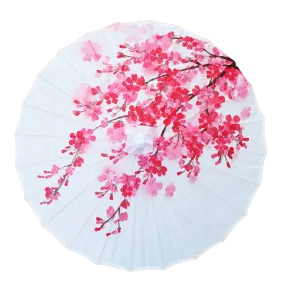 Ombrelle Japonaise Blanche fleur sakura