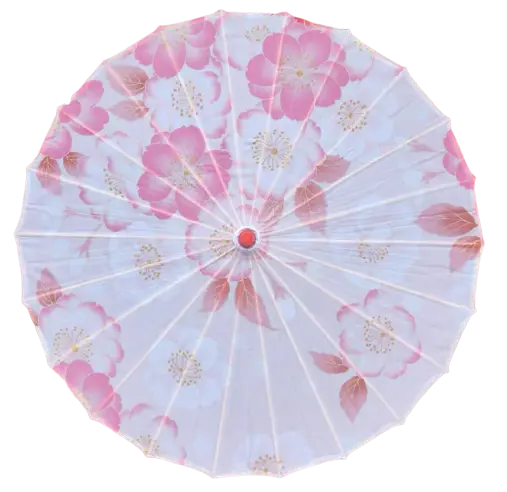 Ombrelles Japonaises Papier rose floral