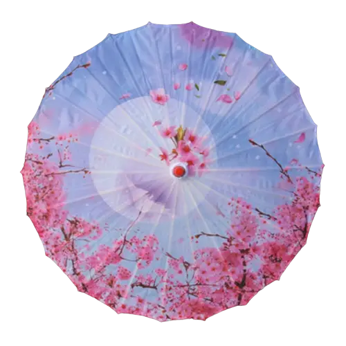 Parasol Ombrelle Japonaise bleu rose