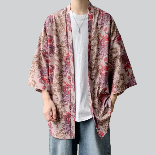 Veste kimono rose | owariasahi